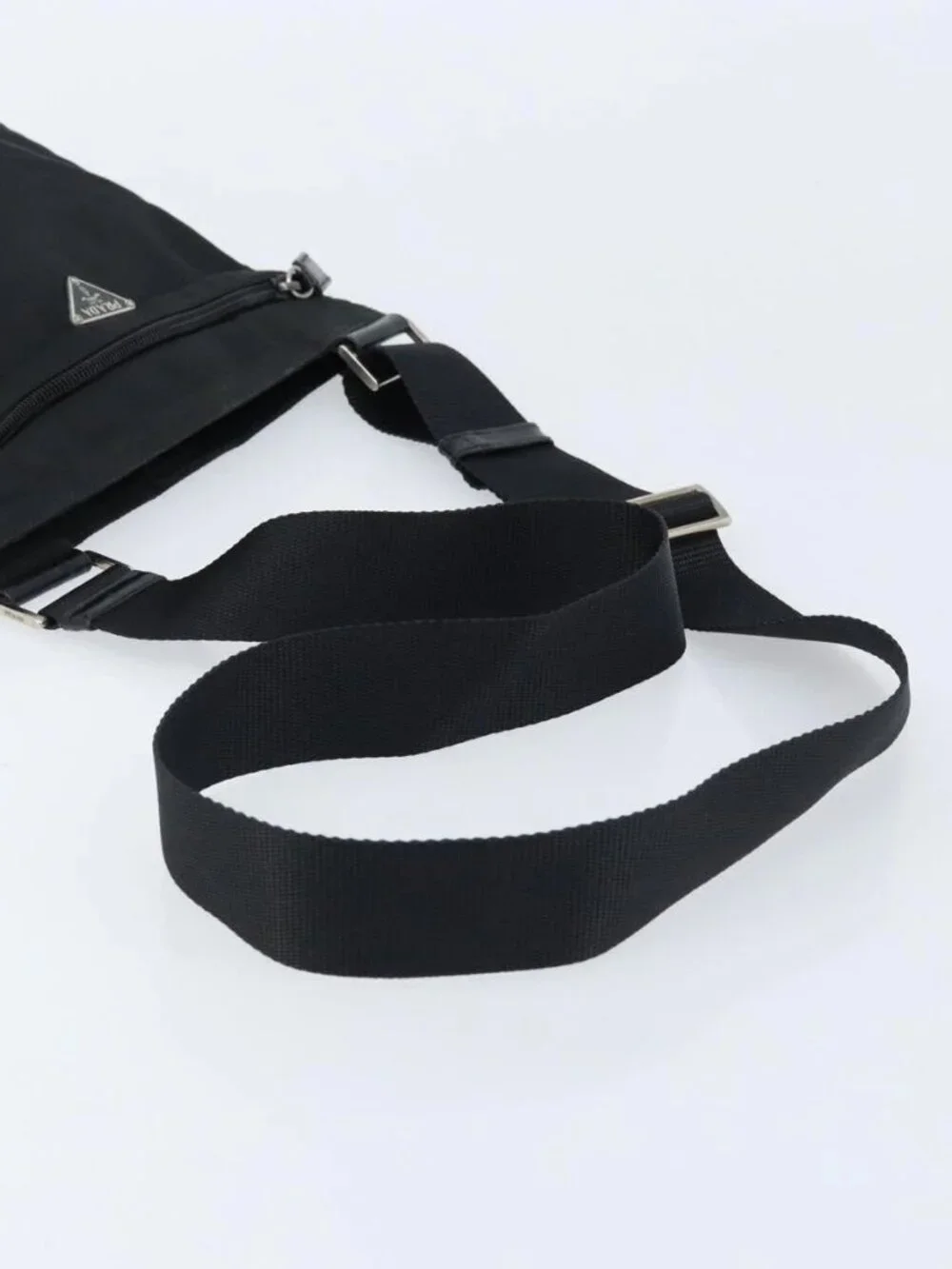 PRADA Shoulder Bag Nylon Black Silver Auth 173668 - Picture 8 of 16